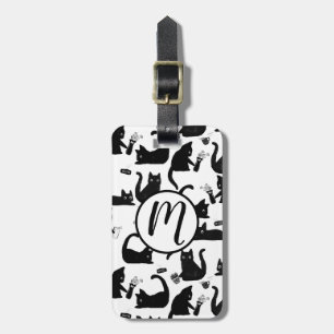 Etiqueta Para Maletas Gatos malos golpeando a las cosas