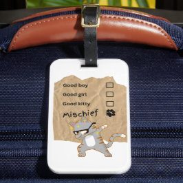 Etiqueta Para Maletas Gatos traviesos