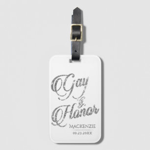 Etiqueta Para Maletas Gay of Honor   Keepsake, Personalizado del Partido