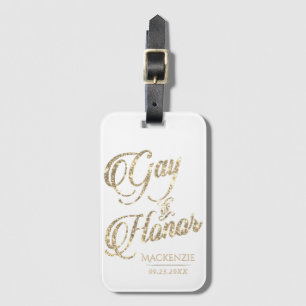 Etiqueta Para Maletas Gay of Honor   Keepsake, Personalizado del Partido