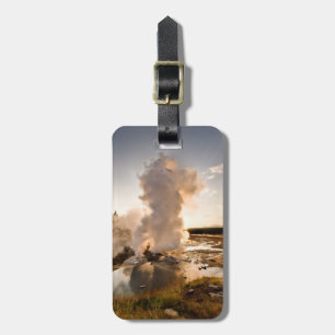 Etiqueta Para Maletas Géiser de la repisa, lavabo del géiser de Norris