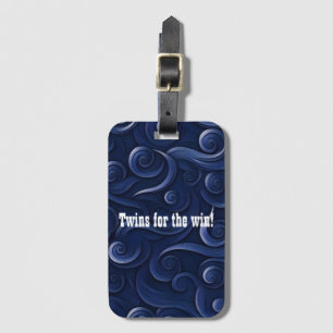 Etiqueta Para Maletas Gemelos modernos y oscuros para la victoria