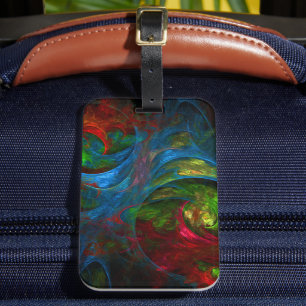 Etiqueta Para Maletas Génesis Arte abstracto azul