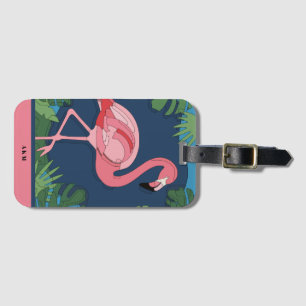 Etiqueta Para Maletas Geo Flamingo Puzzle