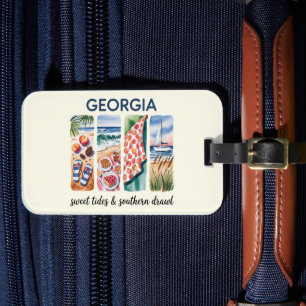 Etiqueta Para Maletas Georgia - Dulces mareas y tracción del sur