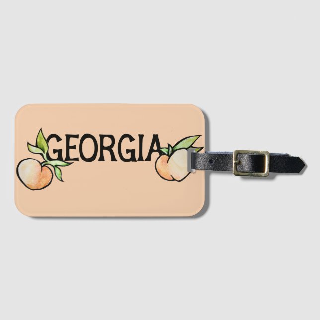 Etiqueta Para Maletas Georgia Peach (Anverso horizontal)