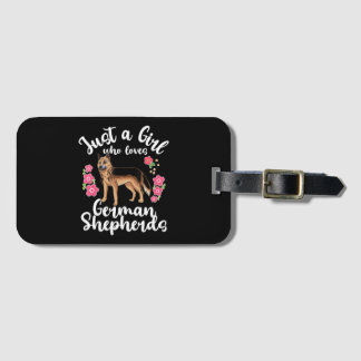 Etiqueta Para Maletas German Shepherd Just A Girl Who Loves