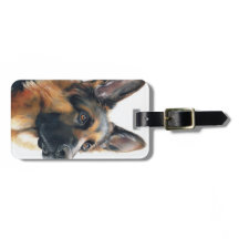 German shepherd portrait watercolor