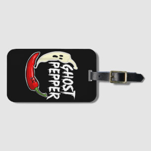Etiqueta Para Maletas Ghost Pepper Funny Spicny Hot Halloween Ghost Pepp
