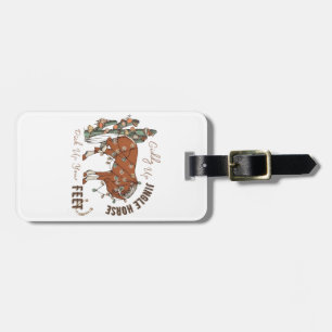 Etiqueta Para Maletas Giddy Up Jingle Horses Recoge A Tus Navidades De P