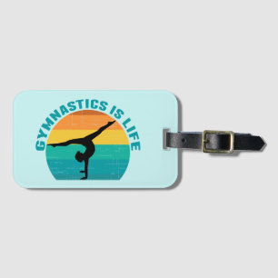 Etiqueta Para Maletas Gimnasia es la bella gimnasta de Sunset Verde azul
