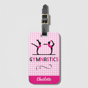 Etiqueta Para Maletas Gimnasia Gimnasia Figuras De Gimnasia Cuidada Rosa