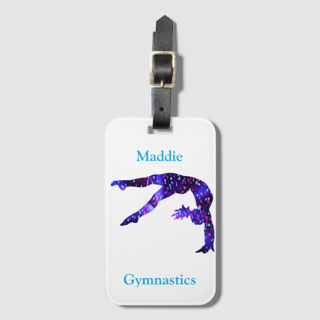 Etiqueta Para Maletas Gimnasia Handspring (Anverso vertical)