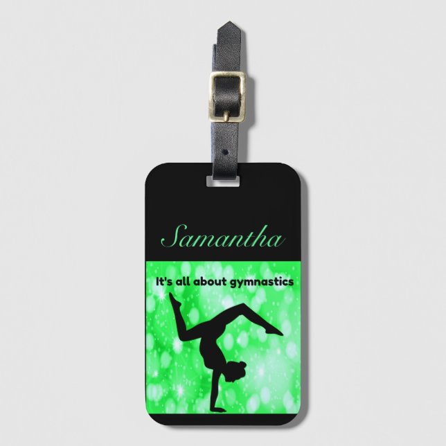 Etiqueta Para Maletas Gimnasia - Se trata de gimnasia (Anverso vertical)