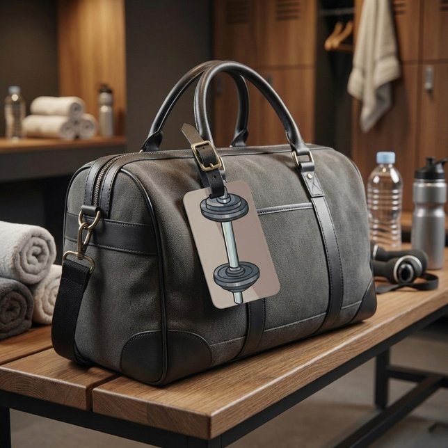 Etiqueta Para Maletas Gimnasio de fitness con escalada de pesas de Barbe (Subido por el creador)