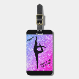 Etiqueta Para Maletas Gimnasta déjalo en el suelo morado personalizado