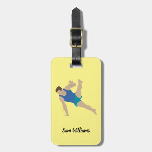 Etiqueta Para Maletas Gimnasta masculino