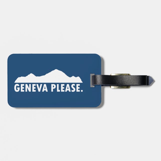 Etiqueta Para Maletas Ginebra Suiza Por Favor (Atrás Horizontal)
