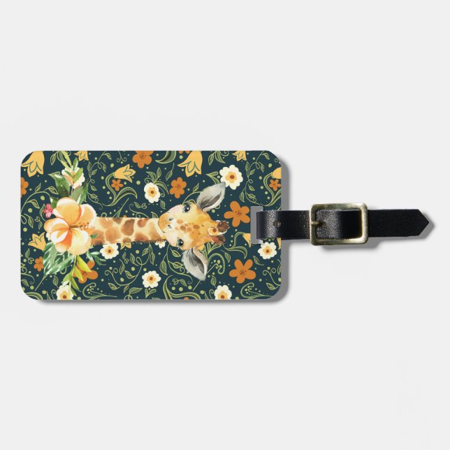 Etiqueta Para Maletas Giraffe Cutie (Frente Horizontal)