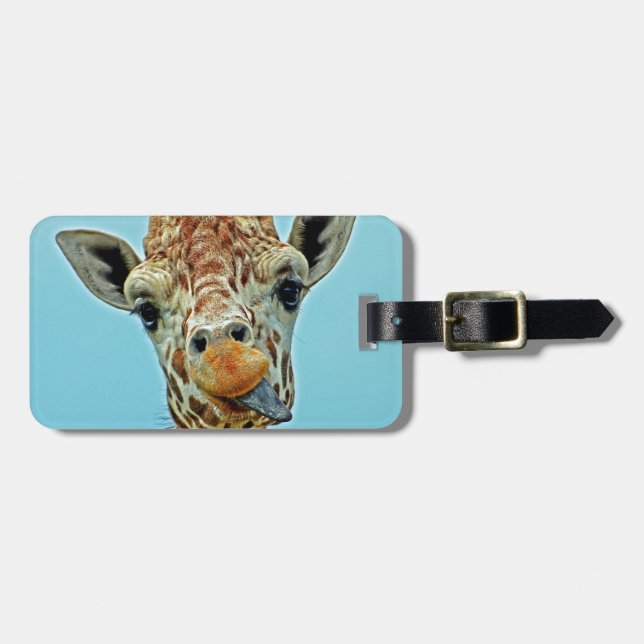 Etiqueta Para Maletas giraffe funny (Frente Horizontal)