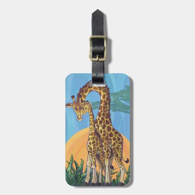 Etiqueta Para Maletas Giraffe Mama y Baby (Frente Vertical)