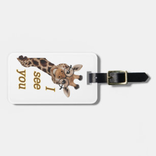 Etiqueta Para Maletas Giraffe.Text.Te veo