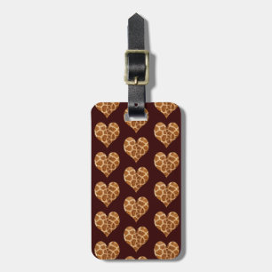 Etiqueta Para Maletas Giraffic Hearts Tiled Pattern