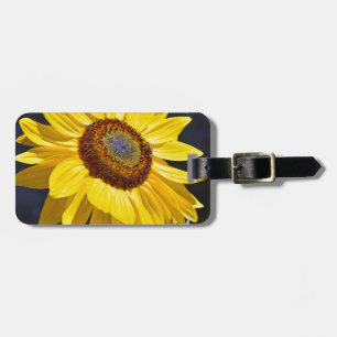 Etiqueta Para Maletas Girasol amarillo brillante