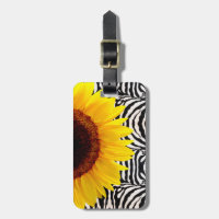 Girasol amarillo brillante en rayas del estampado