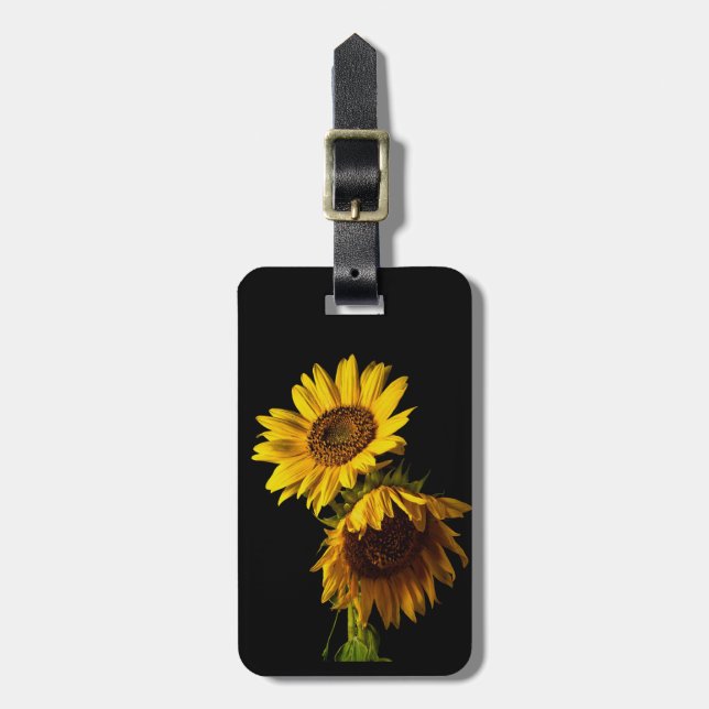 Etiqueta Para Maletas Girasoles  (Frente Vertical)