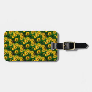 Etiqueta Para Maletas girasoles amarillos