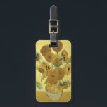 Etiqueta Para Maletas Girasoles de Vincent van Gogh el |, 1888<br><div class="desc">Número de colección de la imagen:  BAL970 girasoles,  1888 (aceite en lona). Gogh,  aceites de la furgoneta de Vincent 1853-90) (en lona. National Gallery,  Londres,  Reino Unido.  1888</div>