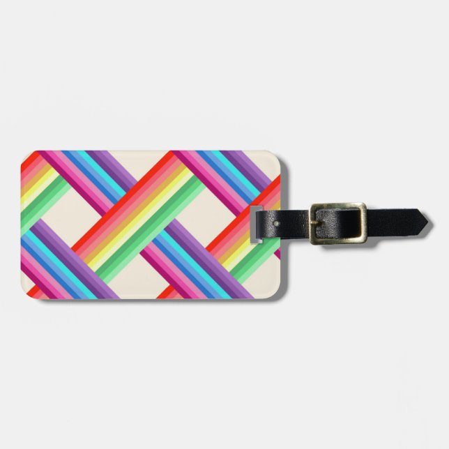 Etiqueta Para Maletas Giro arco iris (Frente Horizontal)