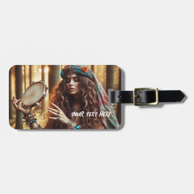 Etiqueta Para Maletas Gitana (Frente Horizontal)
