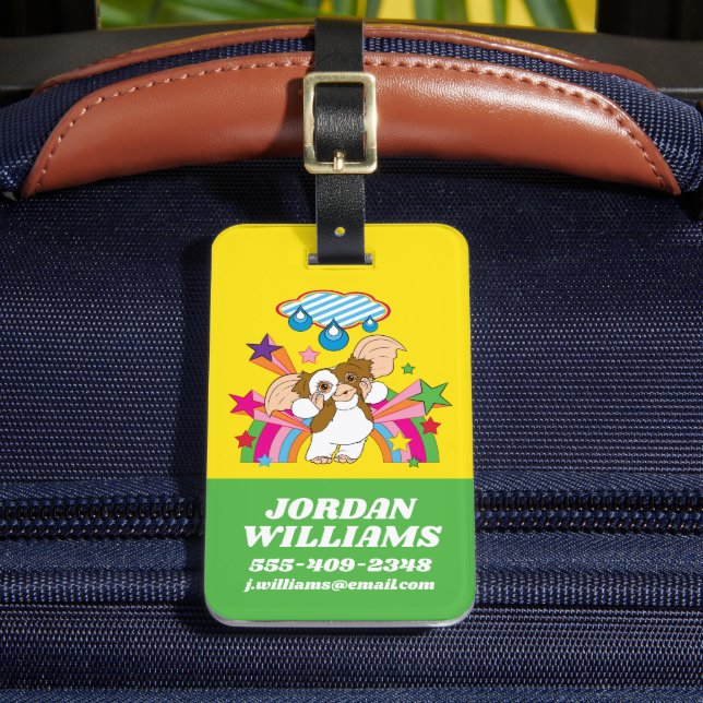 Etiqueta Para Maletas Gizmo | Soñando con las gotas de lluvia (Anverso In situ 2)