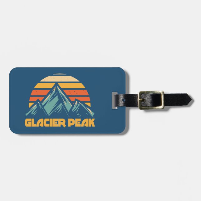 Etiqueta Para Maletas Glacier Peak Retro Turquesa (Frente Horizontal)