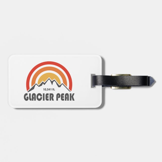 Etiqueta Para Maletas Glacier Peak, Washington (Atrás Horizontal)