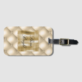 Etiqueta Para Maletas Glam Champagne Gold Glitzy Diamonds