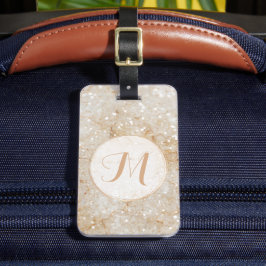 Etiqueta Para Maletas Glam Purpurina Monograma