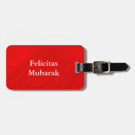 Etiqueta Para Maletas Glamour rojo personalizado de doble lado