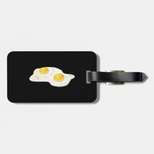 Etiqueta Para Maletas Glitch Alimentos huevos fritos