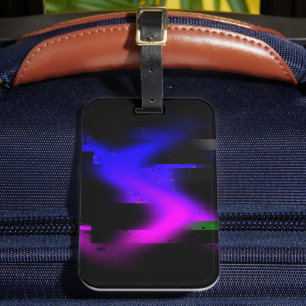 Etiqueta Para Maletas Glitch Plasma Black
