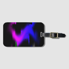 Etiqueta Para Maletas Glitch Plasma Black