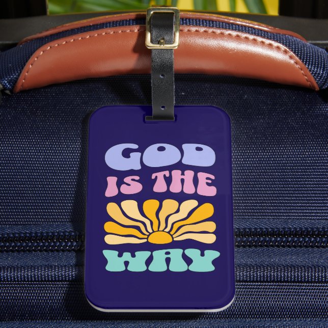 Etiqueta Para Maletas God is the Way (Anverso In situ 2)