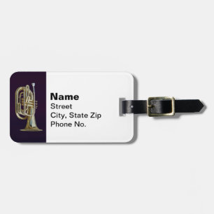 Etiqueta Para Maletas Golden Brass Euphonium