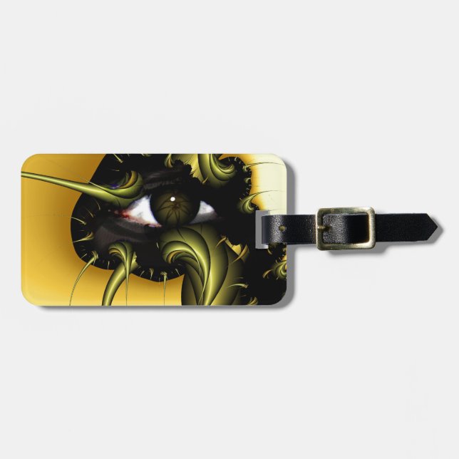 ETIQUETA PARA MALETAS GOLDEN EYE FRACTAL (Frente Horizontal)