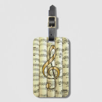 Golden G clef en Rolling Sheet Music ~