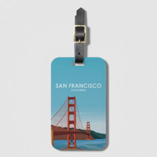 Etiqueta Para Maletas Golden Gate Bridge San Francisco Vintage Travel
