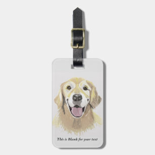 Etiqueta Para Maletas Golden retriever