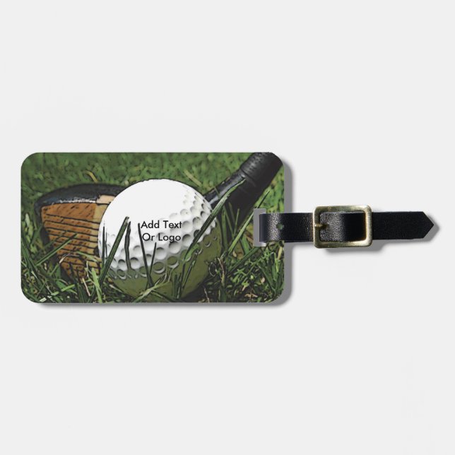 Etiqueta Para Maletas Golf 101 con texto o foto (Frente Horizontal)